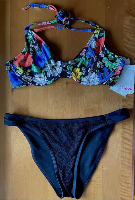34D 75D Bikini Freya Floral Haze kwiaty M koronka