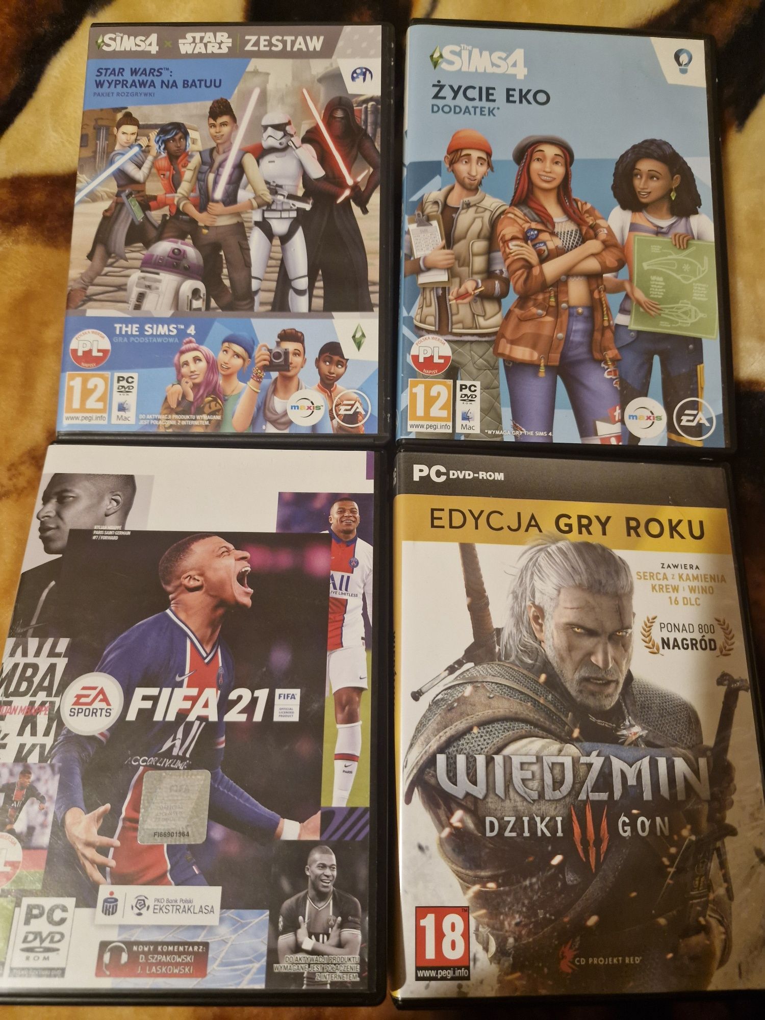 Sprzedam zestaw czterech gier