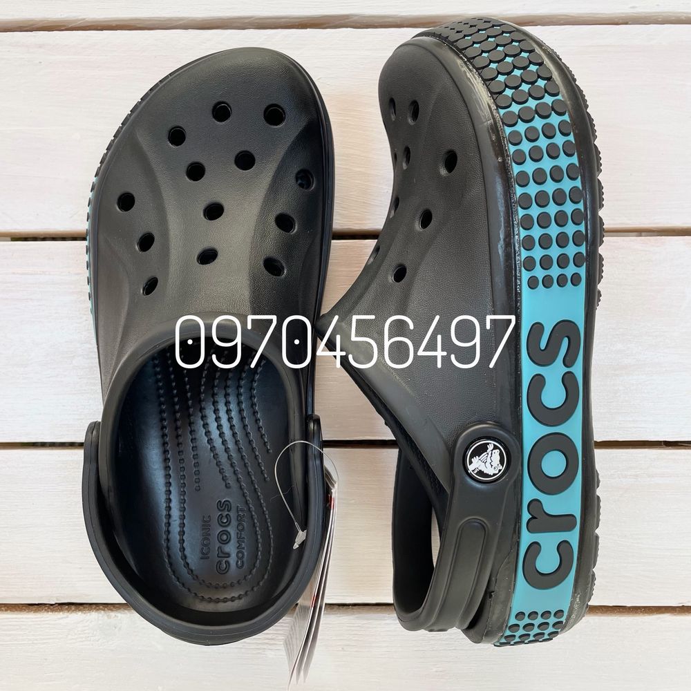 Чорні Стильні Чоловічі Crocs Кроксы Мужские Черные Logo Motion 43р