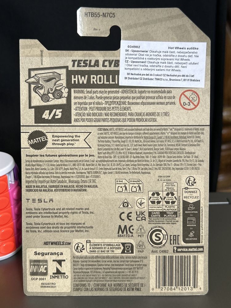Hot Wheels Tesla Cybertruck (długa karta)