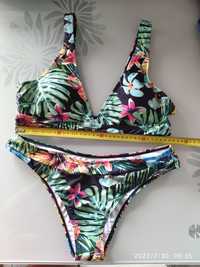 Bikini strój M/L wielobarwny Shein nowy 38 kwiaty