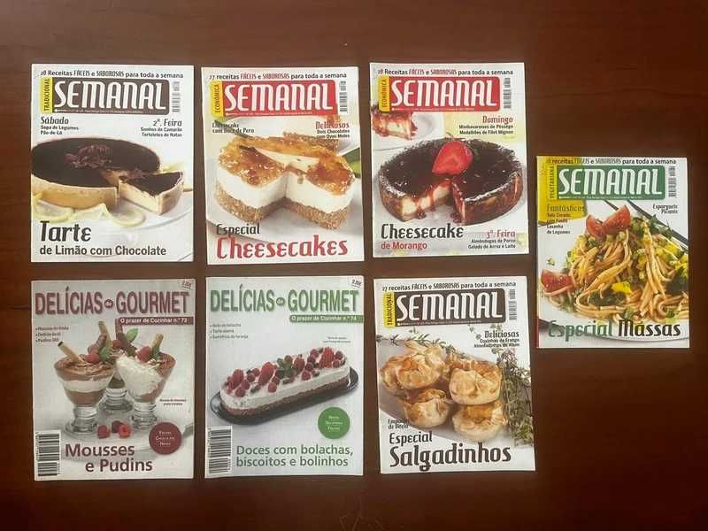 Conjunto 7 revistas de receitas culinárias