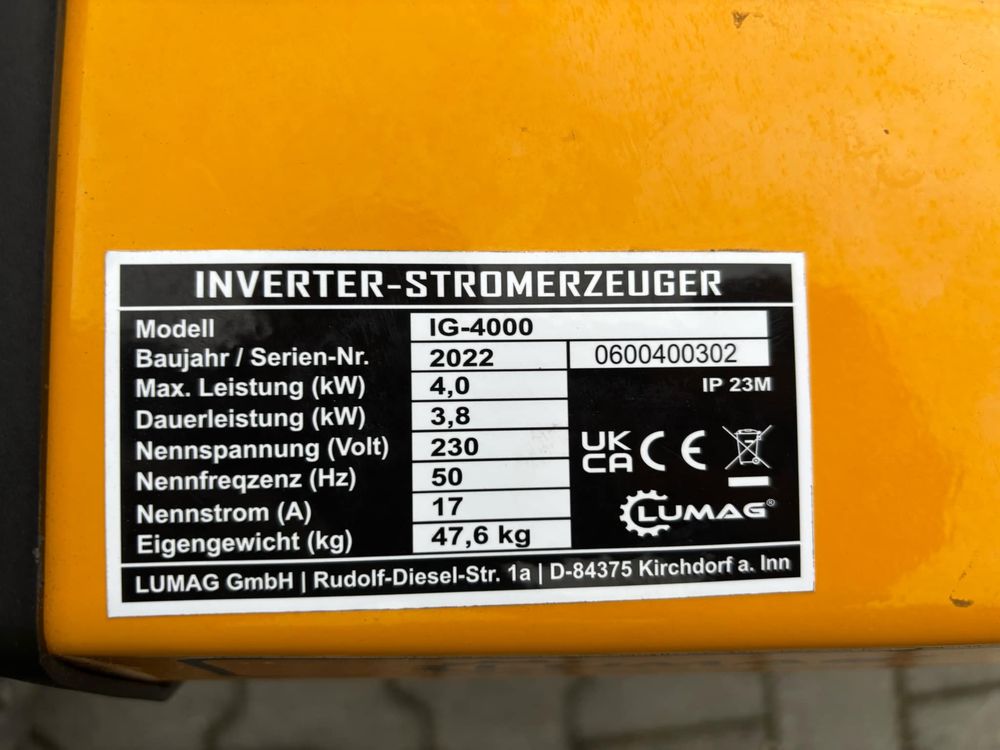 Agregat inwerterowy Lumag IG 4000