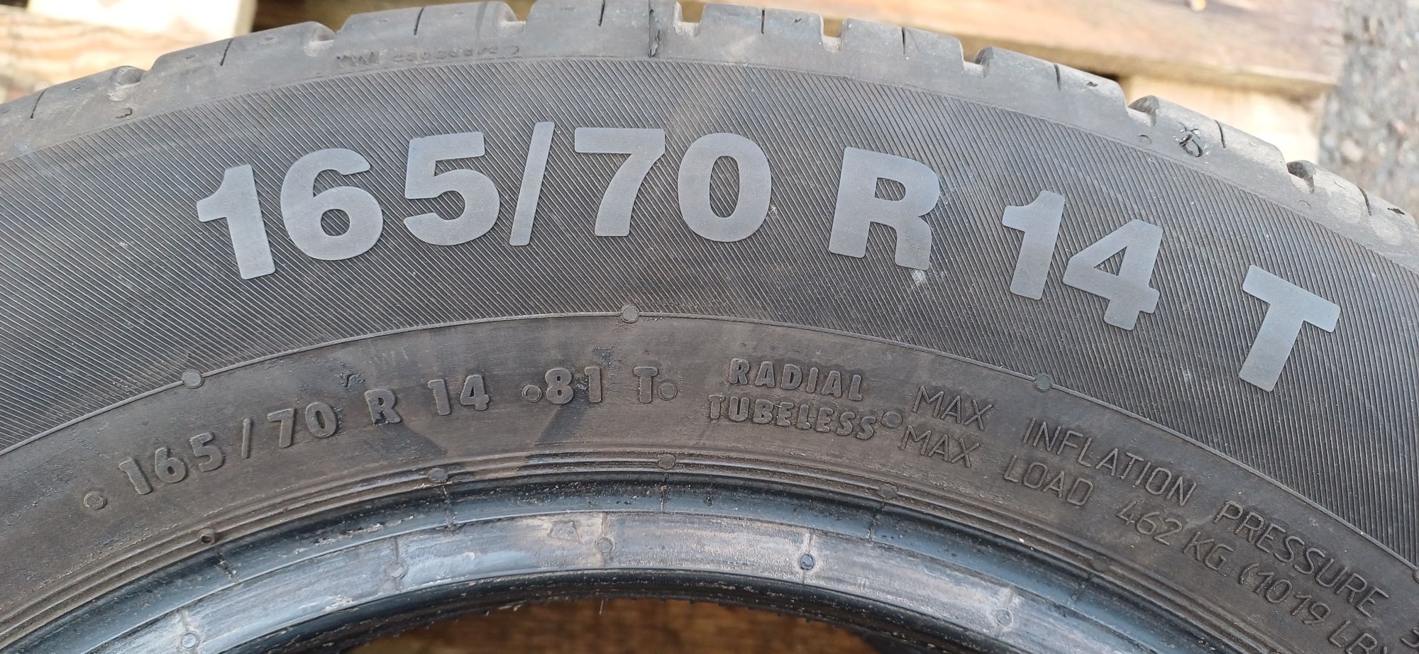 165/70R14 81T CONTINENTAL , komplet opon letnich.