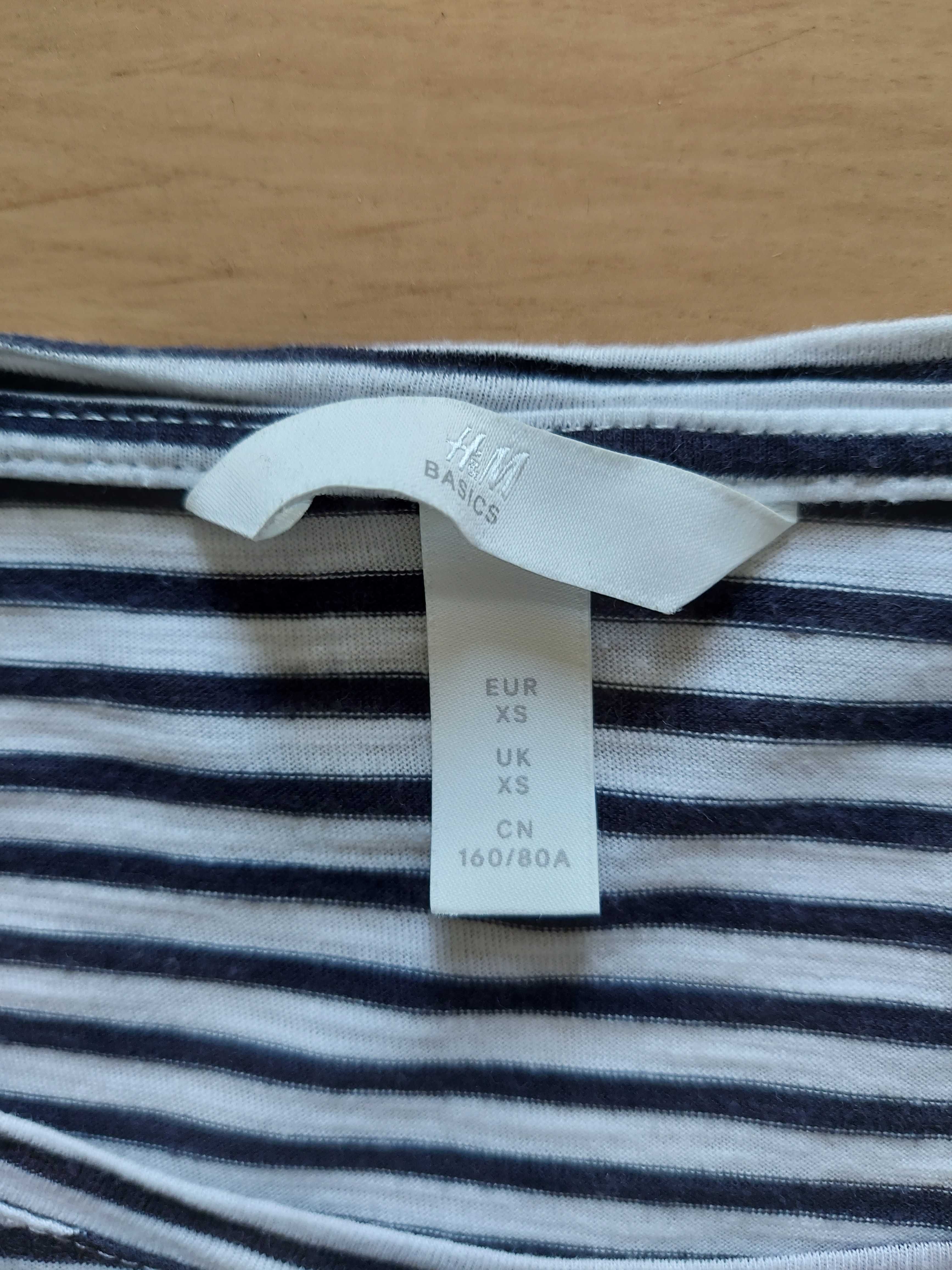 Sukienka H&M XS letnia w paseczki