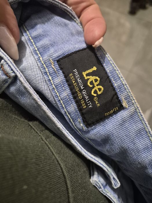 Modna oryginalna spodnica damska jensowa z wysokim stanem roz M Lee