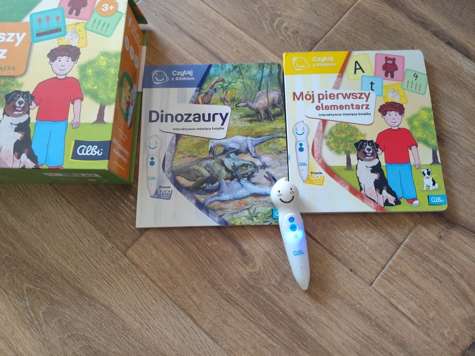 Albik pióro 2 książki czytaj z albikiem dinozaury mój pierwszy element