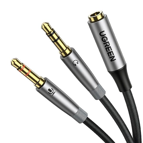 Ugreen kabel rozdzielacz AUX 3,5 mm mini jack (żeński) - 2x 3,5 mm min