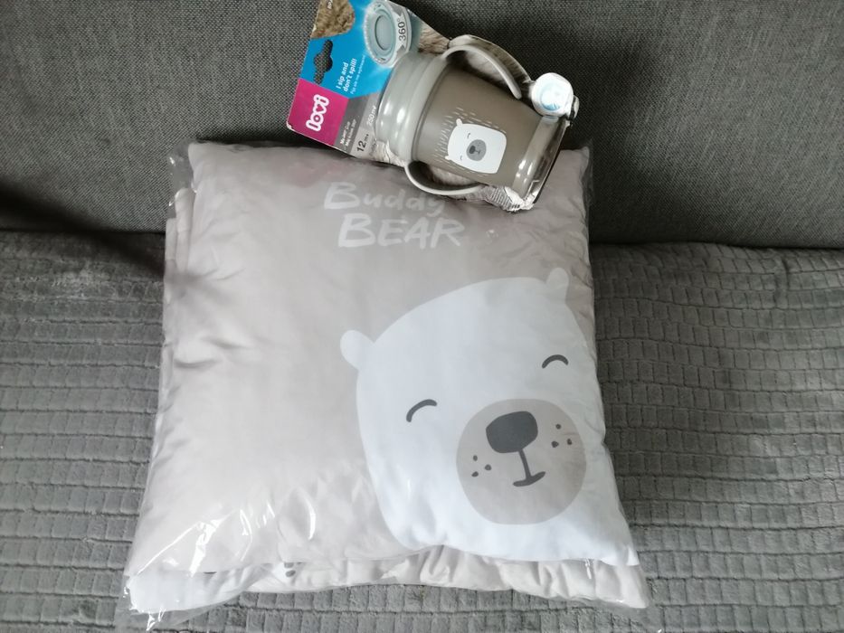 Okazja!Nowy limitowany!Kołderka minky i poduszka+ kubek do przedszkola