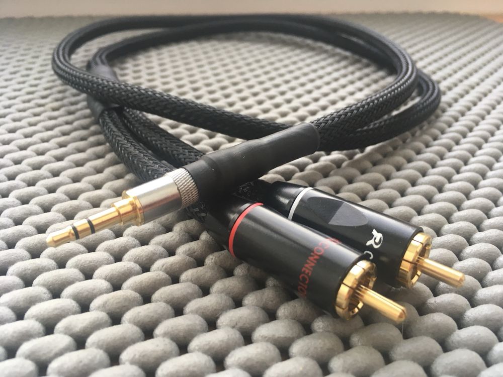 Кабель инсертный 3,5/2RCA,3,5/2Jack(6,3mm)