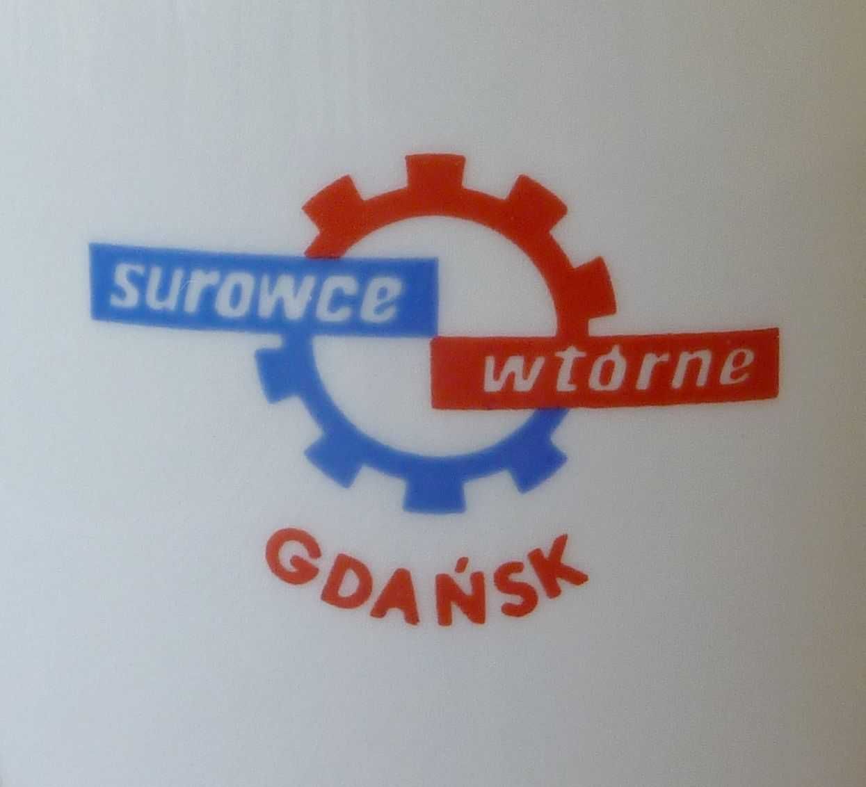 kufel ceramiczny - surowce wtórne Gdańsk - żółty - Lubiana - PRL