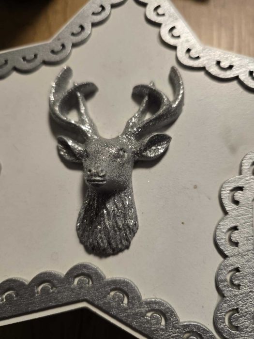 szkatułka pudełko dekoracyjne GWIAZDA JELEŃ Art-Pol 20x20x8cm stan bdb