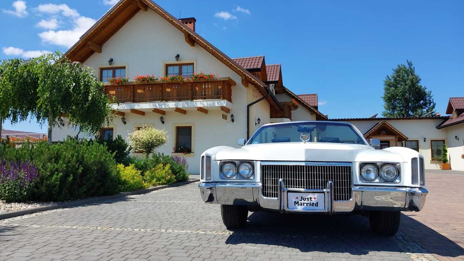 Samochód na wesele do ślubu Cadillac Eldorado Cabriolet Teledysk sesja