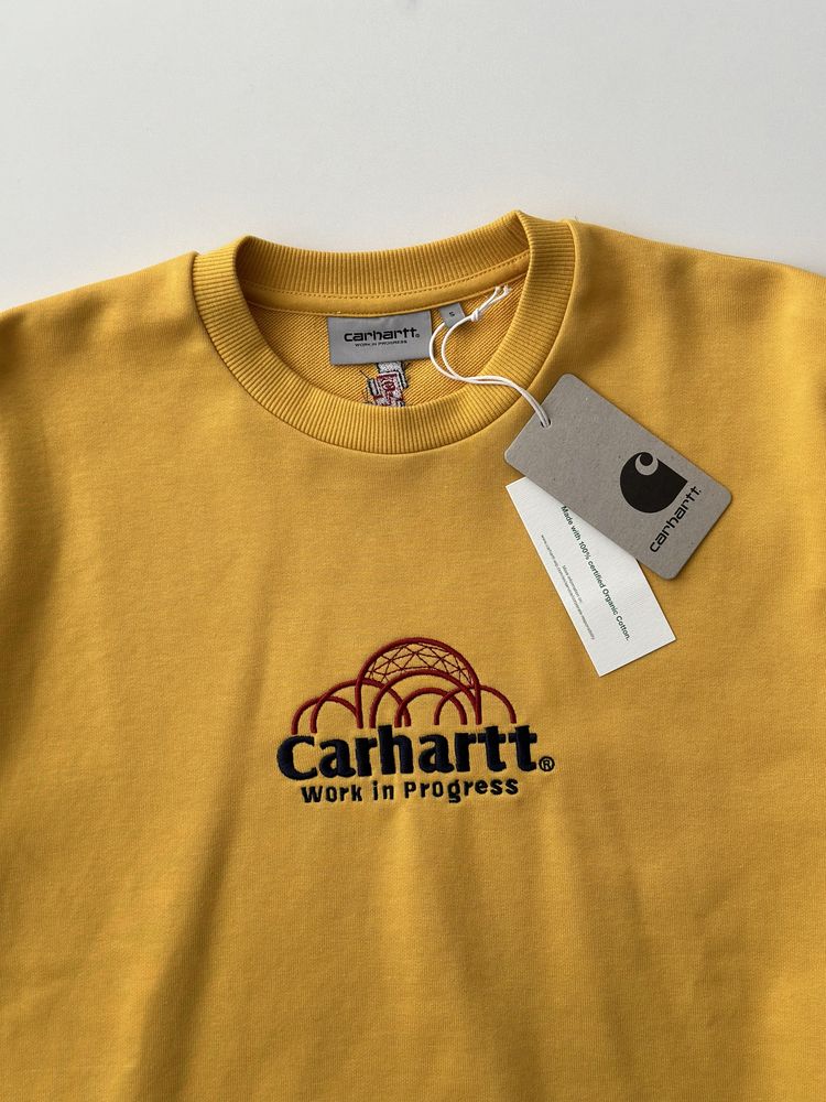 світшот Carhartt WIP geo script sweatshirt in yellow