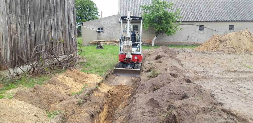 Usługa kopania wiercenie kucie betonu prace budowlane minikoparka