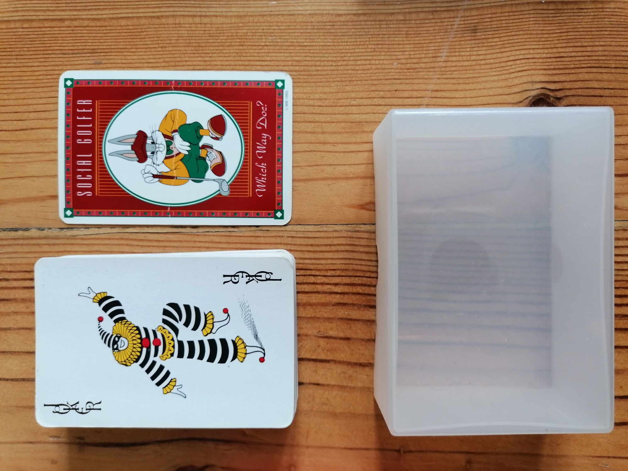 2 x Cartas (1 do Bugs Bunny tema golf) e jogo de cartas Uno