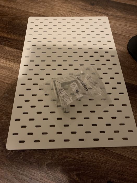 SKÅDIS Wolnostojąca tablica perforowana, skadis ilea, biały, 56x37 cm