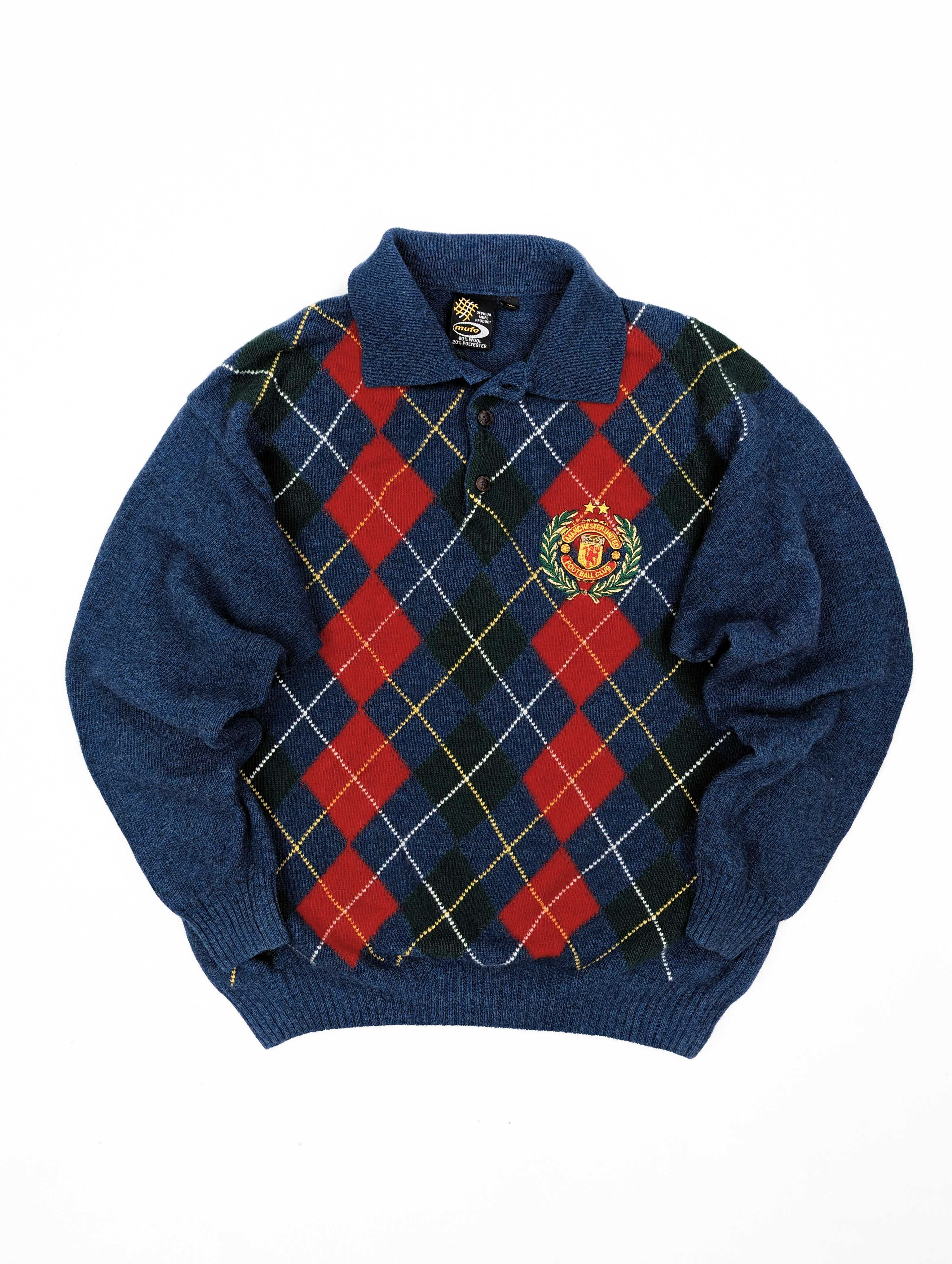 Manchester United granatowy sweter XL logo