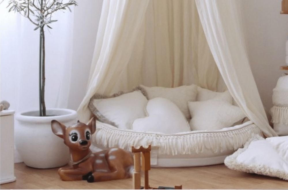 Casulo/ Ninho Baunilha Boho da Mon Lit Cabane