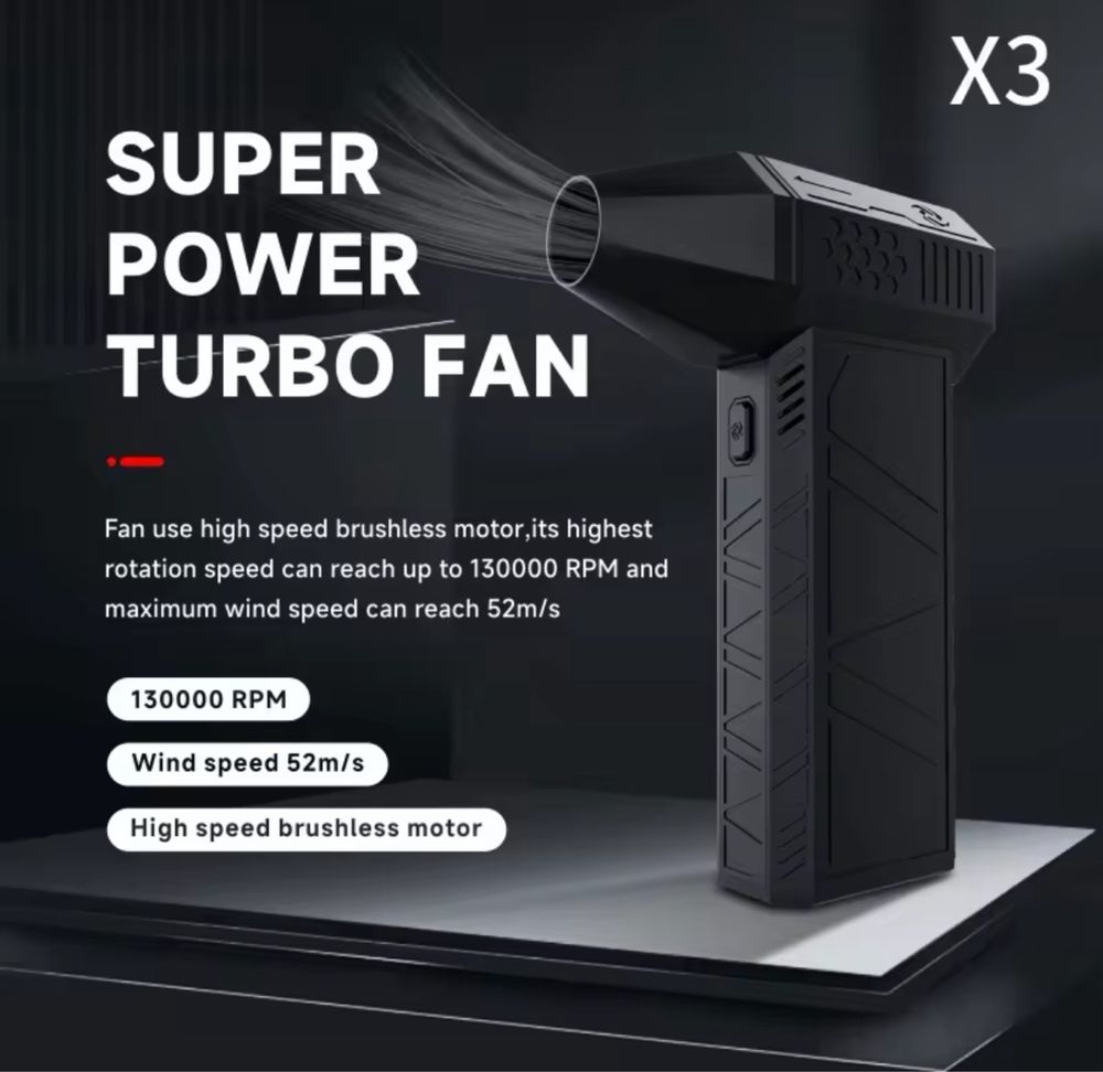 Портативний турбовентилятор Jetfan mini turbo X3 130000 PRM