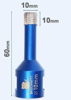 Otwornica diamentowa do gresu 10mm M14 BRSCHNITT