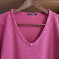 Sweter różowy r.42 milutki w dotyku