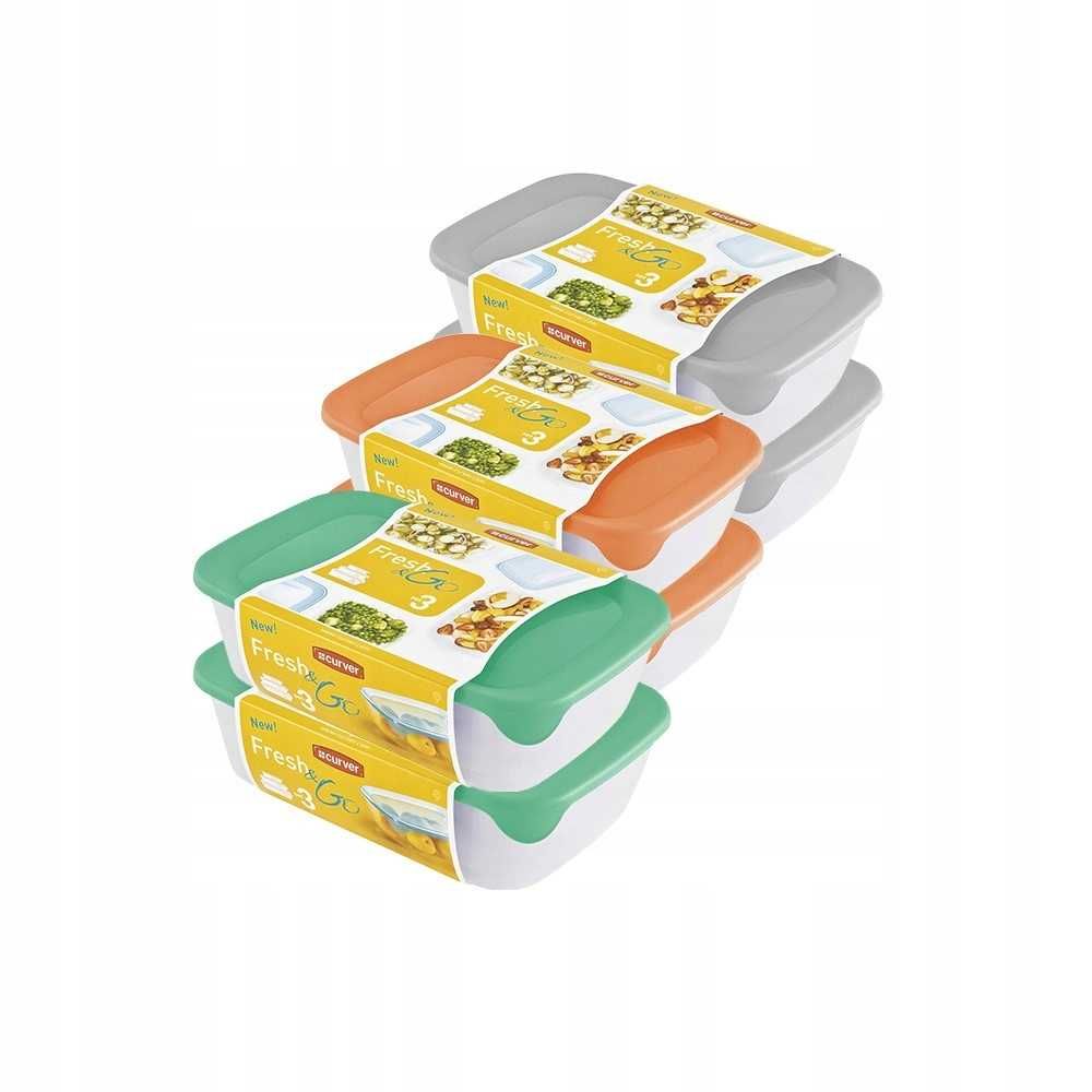 Plastikowe Pojemniki do Przechowywania Żywności Lunchbox 18szt. CURVER