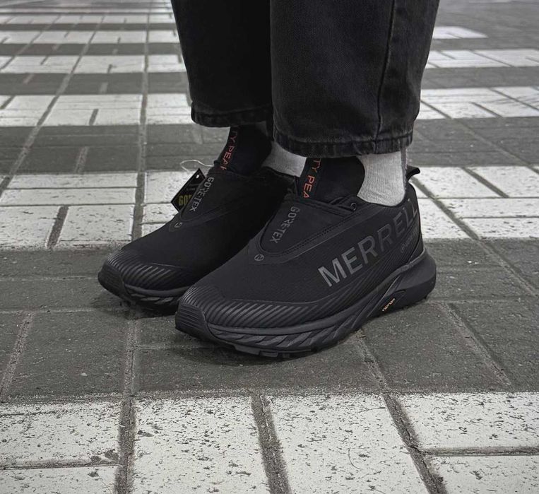 Термо кроссовки Меррелл мужские черные Гор текс Merrell Gore tex