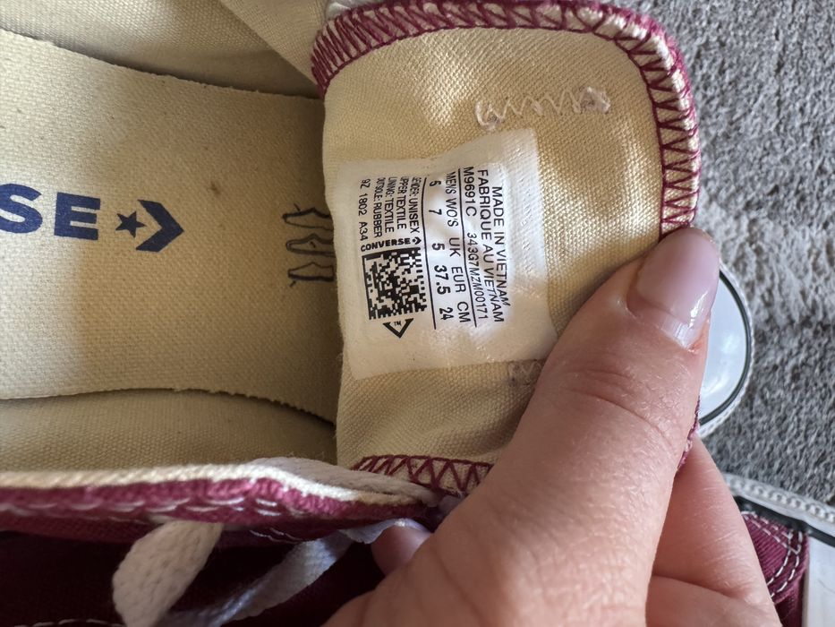 Converse niskie bordowe