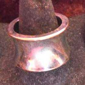 Anel Prateado Largo - Tamanho M