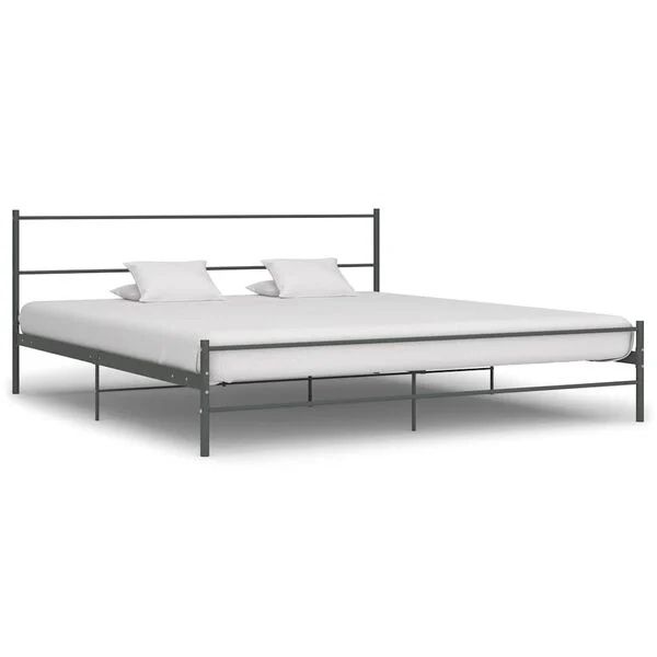 Cama De Casal 180x200 cm Metal Cinzento
vidaXL Estrutu