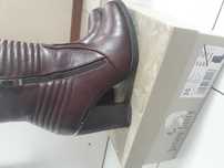 Botki bordowe 35