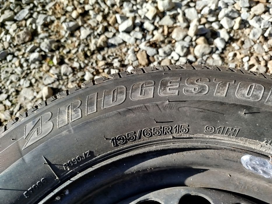 Dojazdowka 195/65/15 Bridgestone 5x112 ET45 Oryginalny zestaw grupa VW