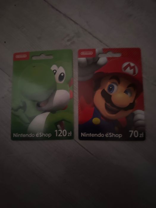 Cyfrowy kod -Karty do gry Nintendo eShop nowe !!120 zł i 70 zł