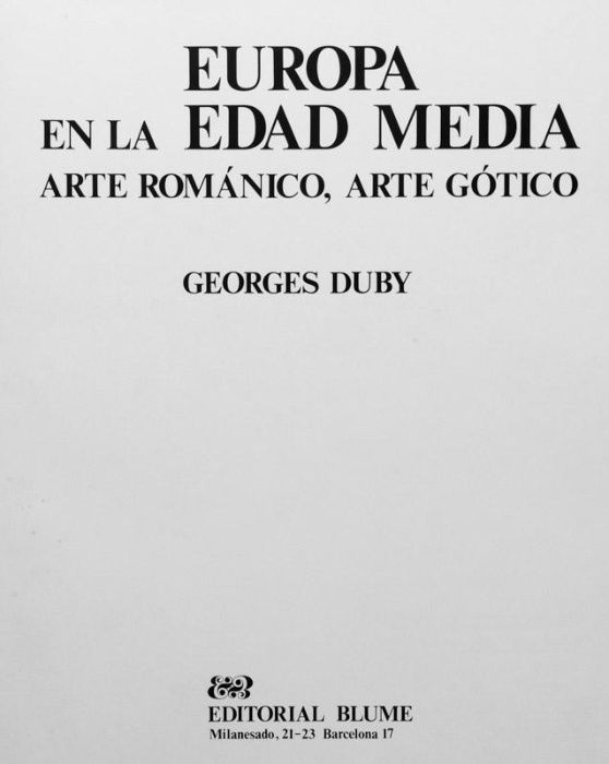 Livro - Europa en la Edad Media. Arte Romanico, Arte Gótico