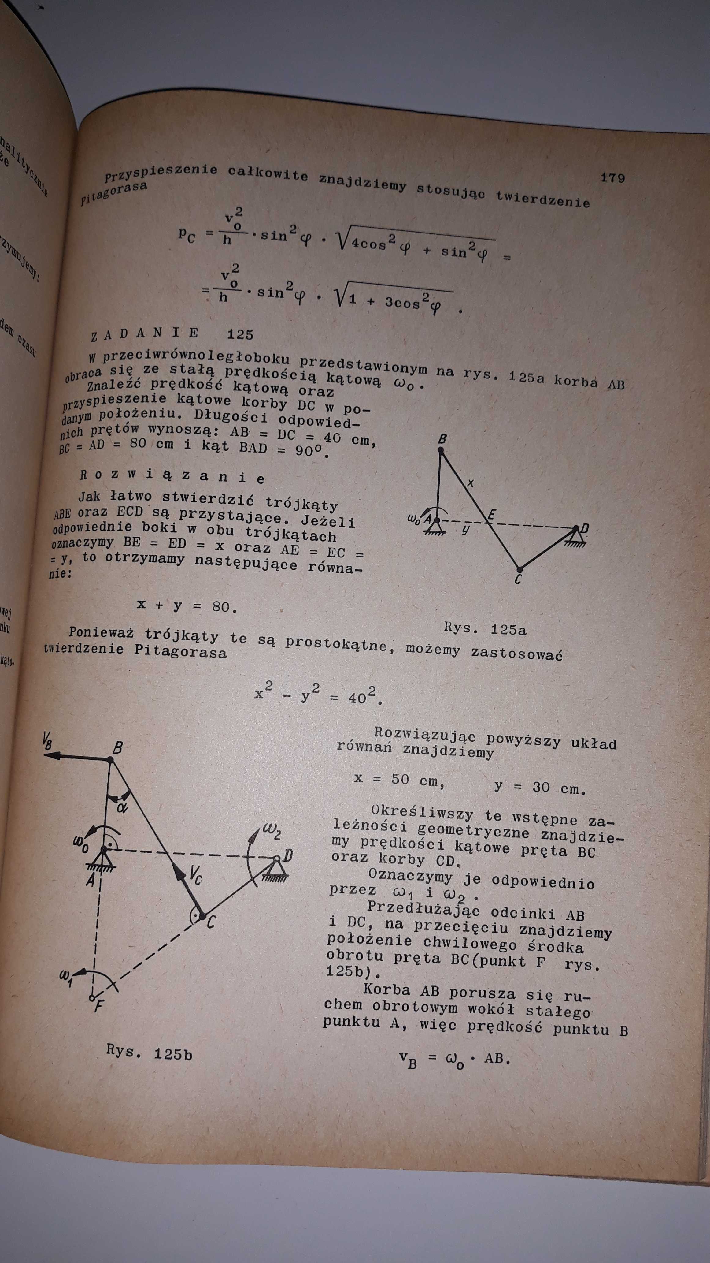 Zbiór zadań z mechaniki. Część II. Kinematyka. Leyko. 1969