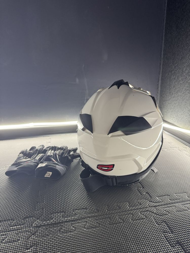 Kask motocyklowy + rękawice, rozmiar L, stan bardzo dobry