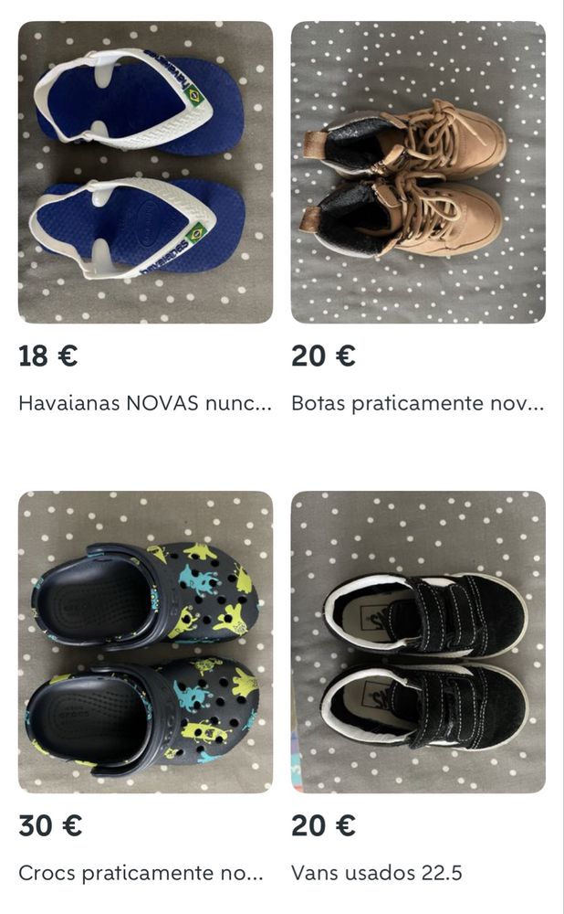 Vendo calcado menino