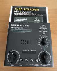 Behringer Mic 500 usb Tube Ultragain plus lampa JJ