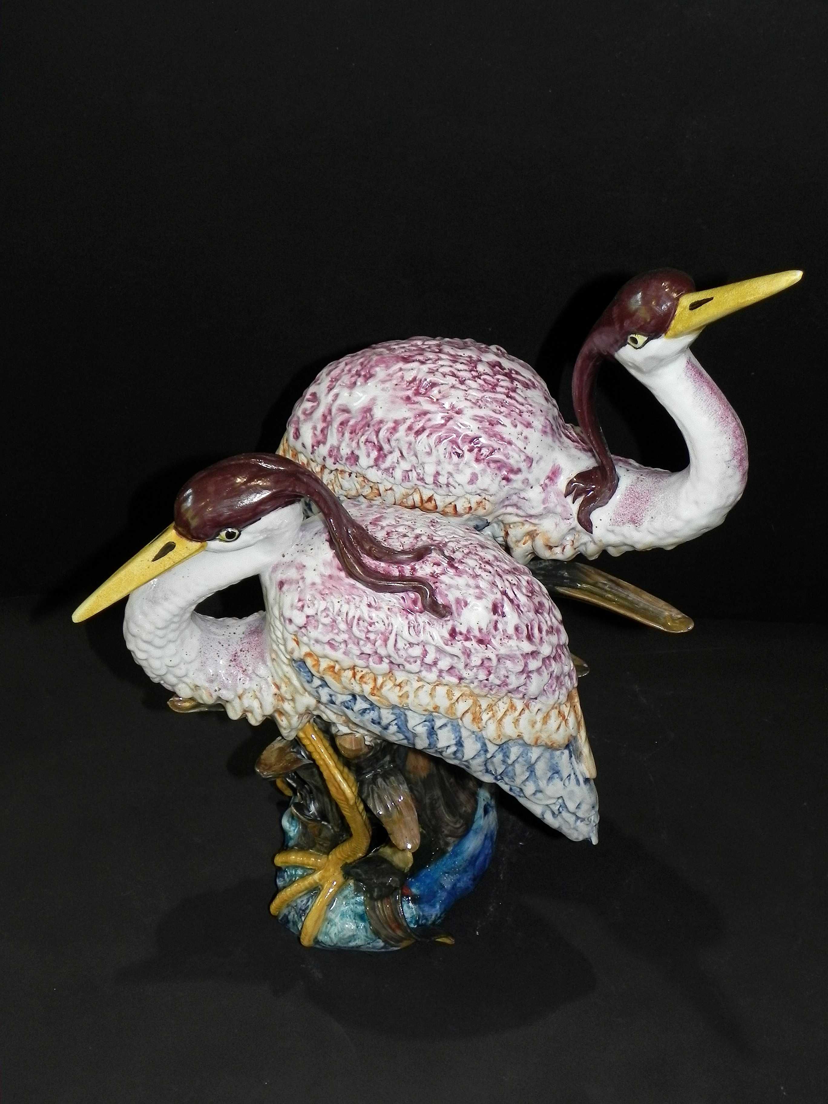 Roceram porcelana Czaple ptaki duże piękne delikatne, 1 szt.