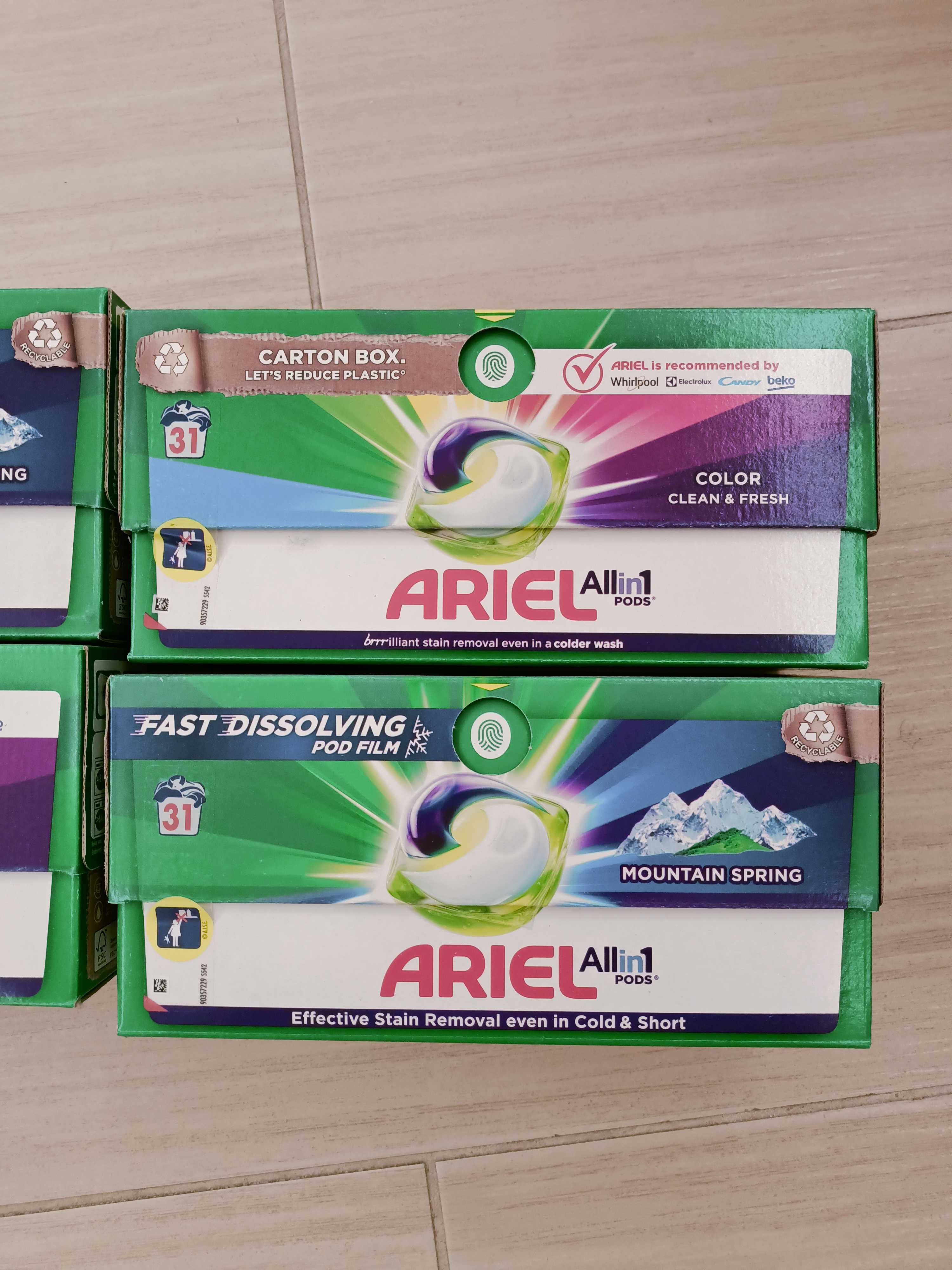 Капсули для прання Ariel Pods All-in-1, Гірське джерело, 31 капсула
