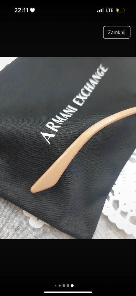 Zlote oprawki Armani Exchange nowe