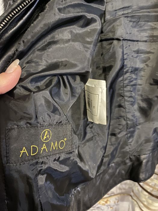 ADAMO кожаная куртка с норковыми рукавами