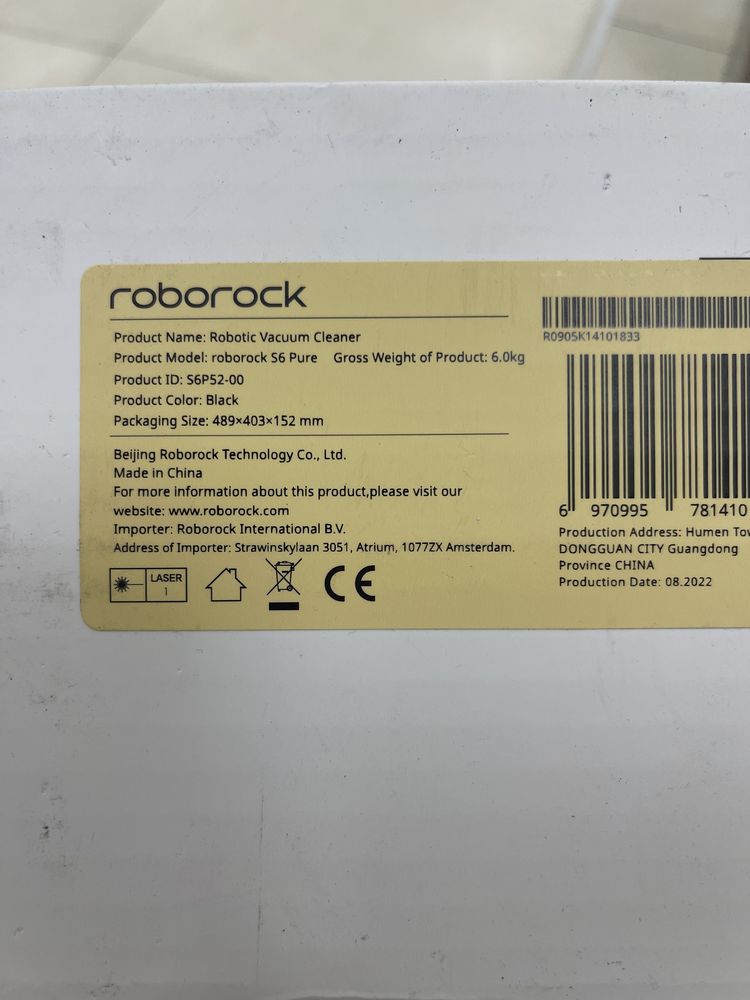 Roborock S6 pure czarny odkurzacz