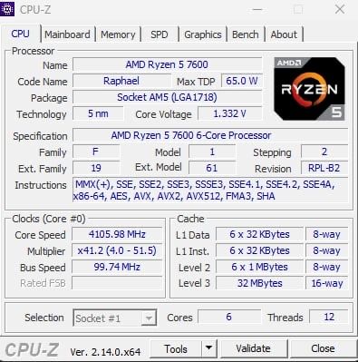 Procesor Ryzen 5 7600 BOX