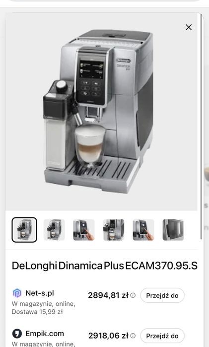 Ekspres do kawy De’Longhi Dinamica Plus ECAM 370.95.S