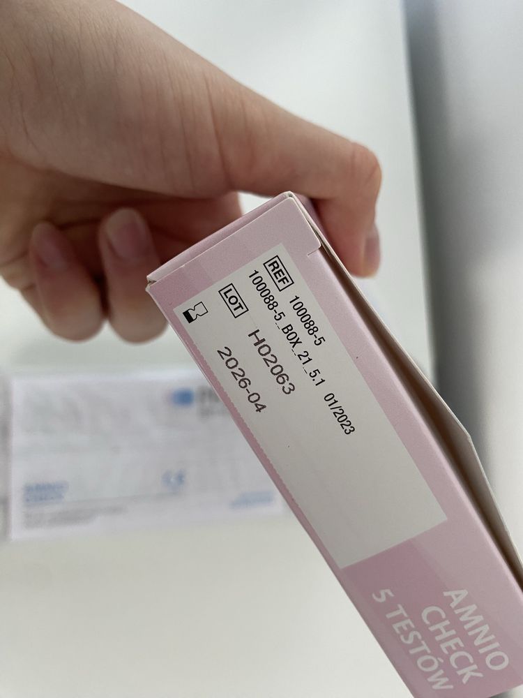 Amniocheck, test wykrywający wyciek wód płodowych, 5 sztuk