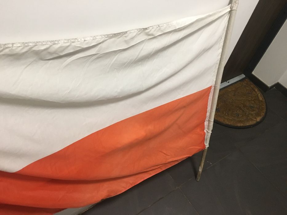 Flaga polska z drzewcem 1,2m- tylko dpd
