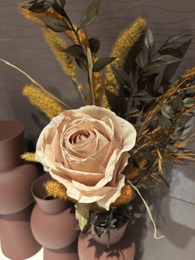 Arranjo decorativo flores secas
