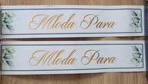 Slubne tablice do samochodu "Mloda Para"